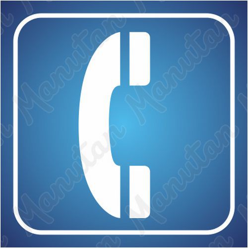 Telefon, samolepka 95 x 95 x 0,1 mm, 2 ks