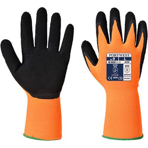 Rukavice HiVis Grip, ern/oranov, vel. XXL