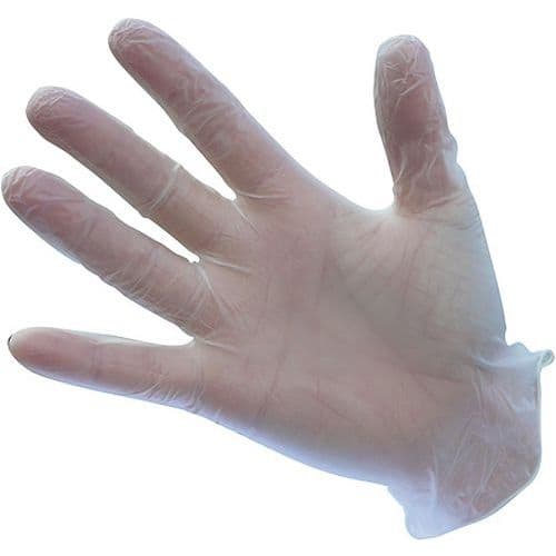 Jednorzov pudrovan rukavice, transparentn, vel. L