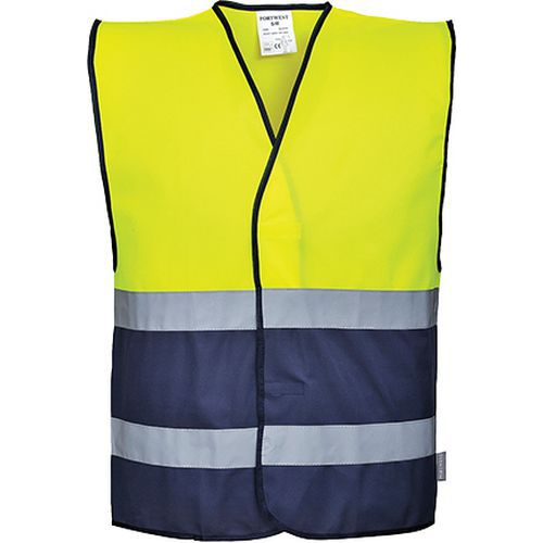 Hi-Vis reflexn vesta dvoubarevn, tmav modr/lut, vel. L-XL - Kliknutm na obrzek zavete