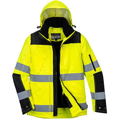 Reflexn nepromokav bunda Pro Hi-Vis 3v1, lut/ern, vel. S