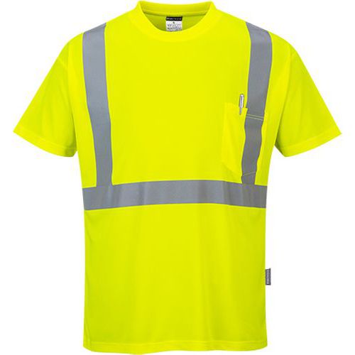 Reflexn triko s krtkm rukvem Pocket Hi-Vis, lut, vel. M - Kliknutm na obrzek zavete