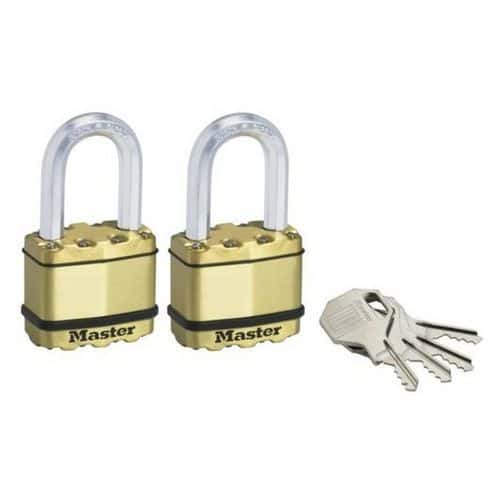 Set mosaznch visacch zmk Master Lock Excell 50mm, 2ks