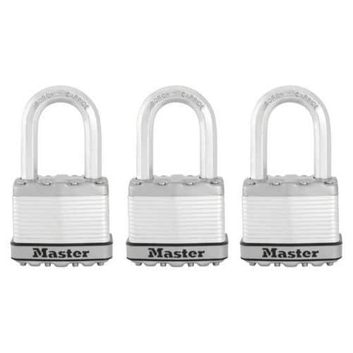 Set titanovch visacch zmk Master Lock Excell 50mm, 3ks